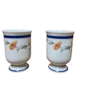 Princess House 1989 Porcelain Footed Mugs 4 PC Set